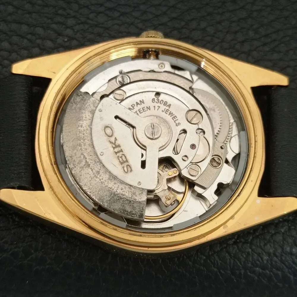Vintage 1986 Seiko Automatic Mens Gold Watch W/daydate & Gold accents